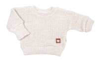 Baby Nellys Rostoucí oversize pletený svetřík pro miminko, sv. béžový