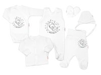 Baby Nellys Soupravička do porodnice 6D, Medvídek na měsíčku, vel. 62