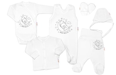 Baby Nellys Soupravička do porodnice 6D, Medvídek na měsíčku