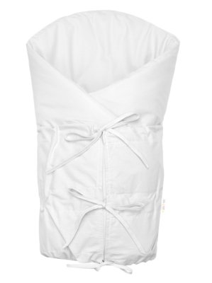 Baby Nellys Klasická retro zavinovačka NATURE šněrovací s výplní - světle šedá