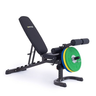 VIFITO Posilovací lavice U70 s kopačem a bicepsovou opěrkou