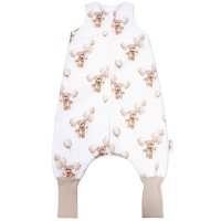 Baby Nellys Spací vak se zahrnovacími nohavičkami Teddy Ball, vel. S, 68/86