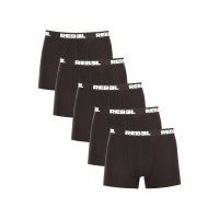 Nedeto 5PACK pánské boxerky Rebel černé (5NBR001) S