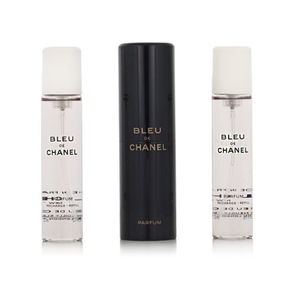 Chanel Bleu de  Parfém kapesní sprej plnitelný 20 ml + Parfém náplň 2 x 20 ml M x 20 ml M