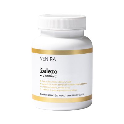 Venira Železo + vitamin C 80 kapslí