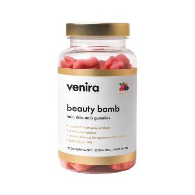 Venira Beauty bomb - hair, skin, nails gummies lesní plody 30 ks