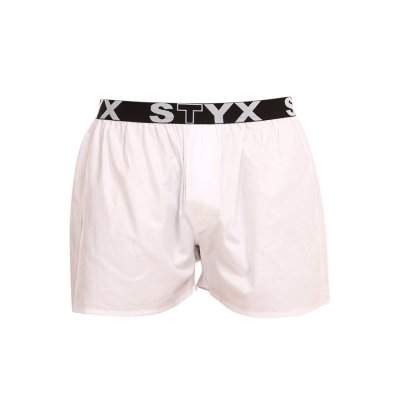 Styx Pánské trenky sportovní guma bílé (B1061) M