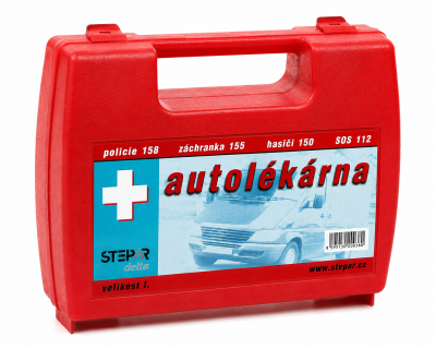 ŠTĚPAŘ Autolékárnička velikost I. - kufřík červený 153/2023 Sb.
