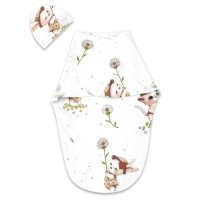 Miminu Zavinovací vak, zavinovačka, čepička, Kocourek a pampeliška - bílá