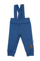 Baby Nellys Rostoucí legíny se šlemi, žebrované s širokým pásem  - modré