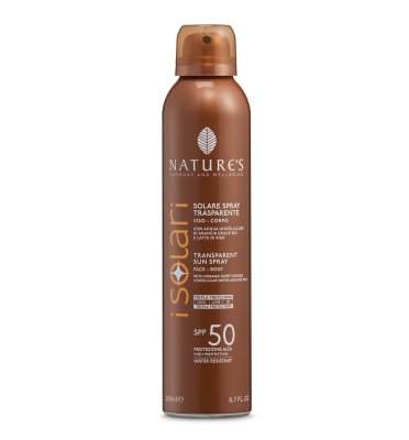 Nature´s i Solari Opalovací transparentní sprej SPF50 200 ml