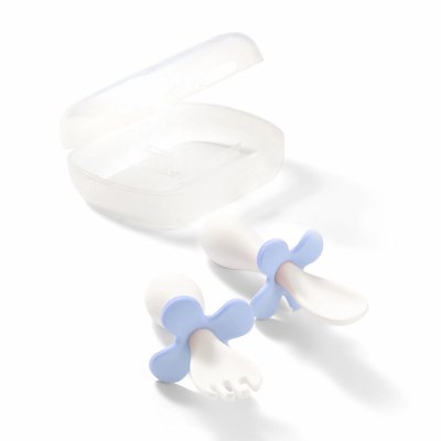 Babyono Ergonomická sada dětského příboru - bílá, modrá