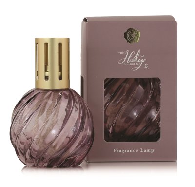 Ashleigh & Burwood London Velká katalytická lampa SPIRAL MAUVE skleněná fialová