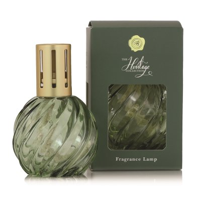 Ashleigh & Burwood London Velká katalytická lampa SPIRAL GREEN skleněná zelená