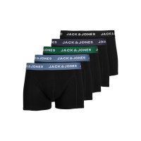 Jack and Jones 5PACK pánské boxerky černé (12254366) XL