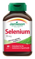 Jamieson Selen 50 µg s betakarotenem a vitamíny C a E 60 tablet