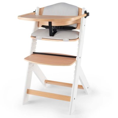 Kinderkraft Židlička jídelní Enock s polstrováním White wooden 1 ks