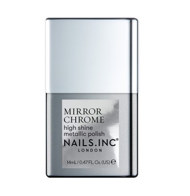 Nails Inc. Chrome Silver Served lak na nehty 14 ml
