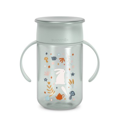 Suavinex Wonderland 360 Láhev na učení 340 ml 1 ks zelená