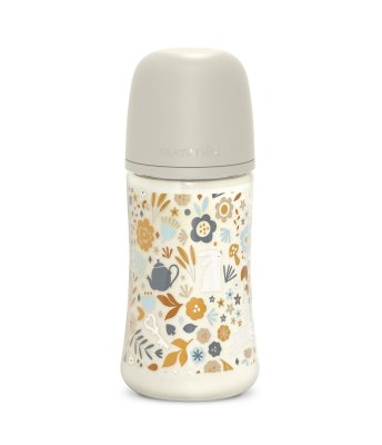 Suavinex Wonderland Kojenecká láhev průtok M 3m+ 270 ml 1 ks liberty krémová