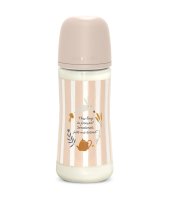 Suavinex Wonderland Kojenecká láhev průtok L 6m+ 360 ml 1 ks růžová