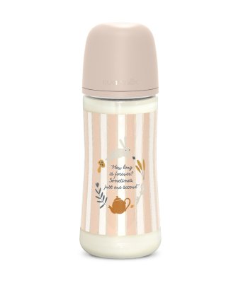 Suavinex Wonderland Kojenecká láhev průtok L 6m+ 360 ml 1 ks růžová