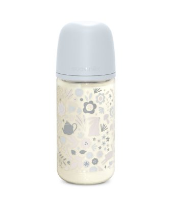 Suavinex Wonderland Skleněná láhev fyziologická SX PRO průtok M 3m+ 240 ml 1 ks liberty modrá