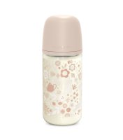 Suavinex Wonderland Skleněná láhev fyziologická SX PRO průtok M 3m+ 240 ml 1 ks liberty růžová