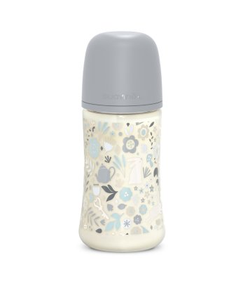 Suavinex Wonderland Kojenecká láhev průtok M 3m+ 270 ml 1 ks liberty modrá