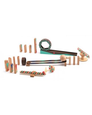 Djeco Dřevěná dráha Zig Go 28 dílků