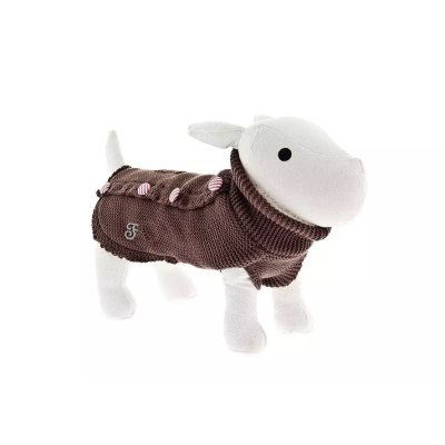 ferribiella Svetr s kožešinkou hnědý, Velikost: 24 cm