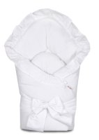 Baby Nellys Rychlozavinovačka s volánkem a stuhou - bílá