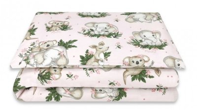 Miminu Povlečení do postýlky, bavlna, 2D sada, Skippy - růžová, 135 x 100 cm