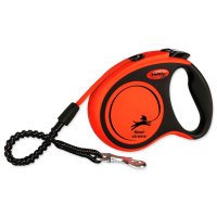 Flexi Xtreme L popruh 8m, oranžová do 65kg s pružným Soft-Stop páskem