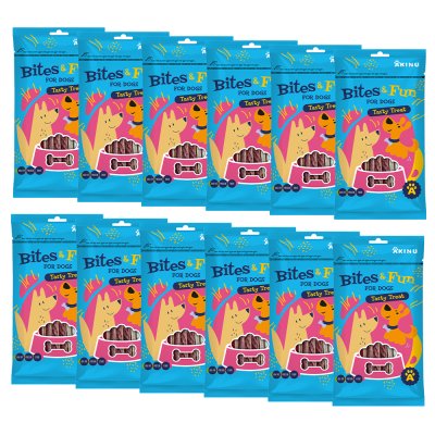 Akinu BITES & FUN Jehněčí sendvič pamlsek pro psy 10 x 85 g