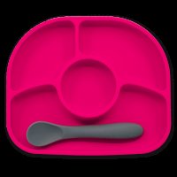 Bblüv silikonový talíř se lžičkou Yümi Pink