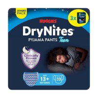 DryNites natahovací kalhotky na noc pro chlapce JUMBO box 13+ let / 48-60kg / 3x11ks