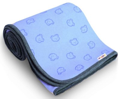 Baby Nellys Celoroční bavlněná dečka Medvídek 100 x 120 cm, modrá,