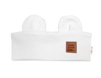 Baby Nellys Čelenka Teddy s oušky pro děti Hand Made - bílá, 1-3 roky