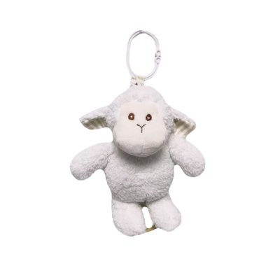 Tulilo Závěsná plyšová hračka s melodií, Ovečka 18 cm - smetanově bílá