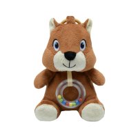 Tulilo Závěsná plyšová hračka s melodií, Veverka 20 cm - hnědá