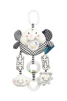 SENSILLO Kontrastní závěsná plyšová hračka nejen na cesty black&white - Sloník