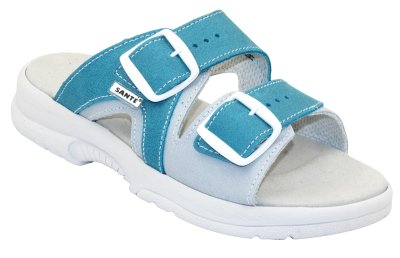 SANTE Dámské pantofle N/517/55/O87/O16/BP Tyrkysová v.40