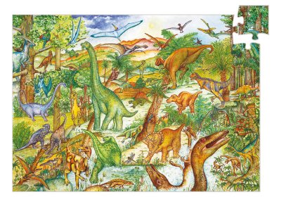 Djeco Obrázkové puzzle Dinosauři - 100 pcs