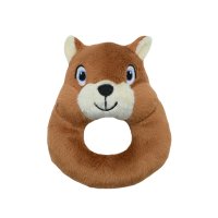 Tulilo Plyšové chrastítko Veverka, 12cm - hnědá