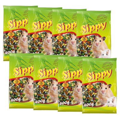 Akinu SIPPY DELUXE Krmivo pro křečky a malé hlodavce 8 x 400 g