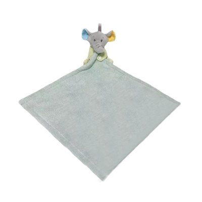 Tulilo Baby Ručník s hračkou Slon, 35x35cm , šedý