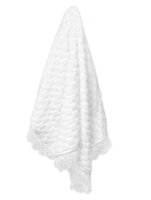 Baby Nellys Dětská luxusní deka s krajkou Angel, 90x80 cm, bílá