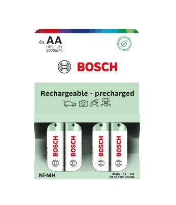 Bosch Rechargeable NiMh AA HR6 2600 mAh Precharged baterie 4 ks