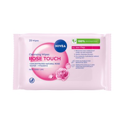 Nivea Rose Touch čisticí micelární ubrousky 35 ks